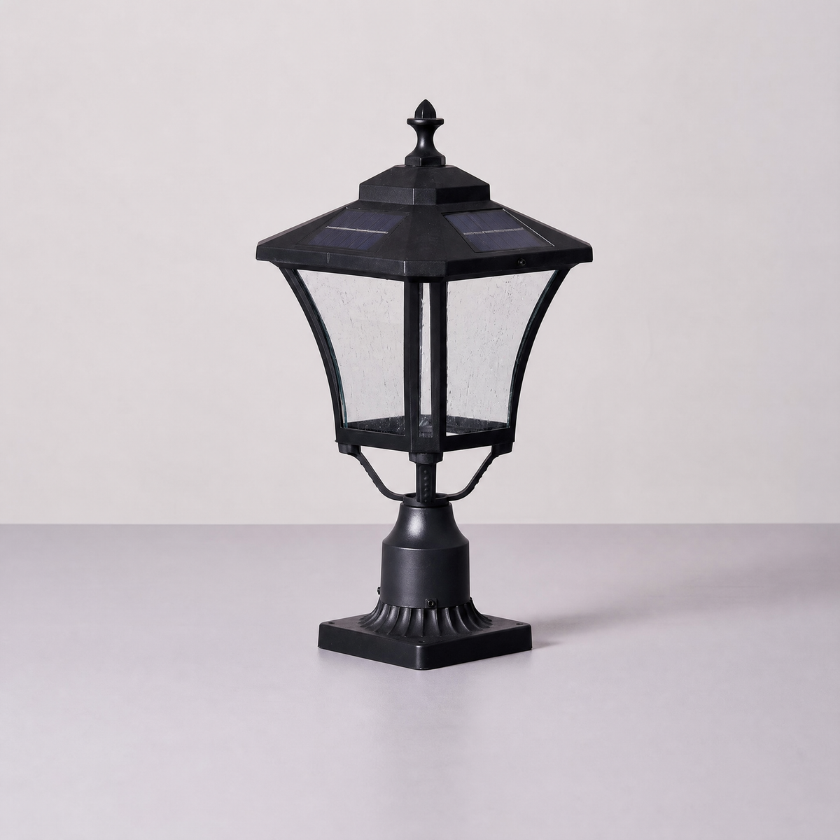Traditional Matte Black Cast Aluminum Outdoor Post Lantern