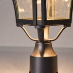 Traditional Matte Black Cast Aluminum Outdoor Post Lantern