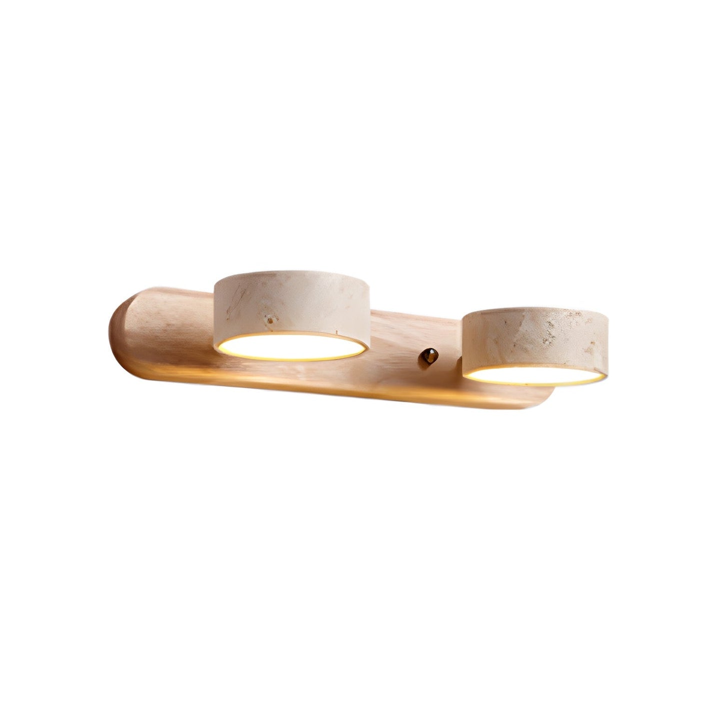 Travertine Duo Wall Light Natural Stone Walnut Finish