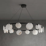 Elegant Trinidad Alabaster 8-12 Head Brass & White Chandelier