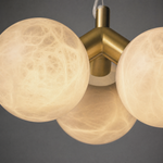 Triple Orb Cluster Alabaster Pendant Light