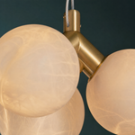 Triple Orb Cluster Alabaster Pendant Light