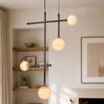 Truss & Cluster Mix Alabaster Pendant Light