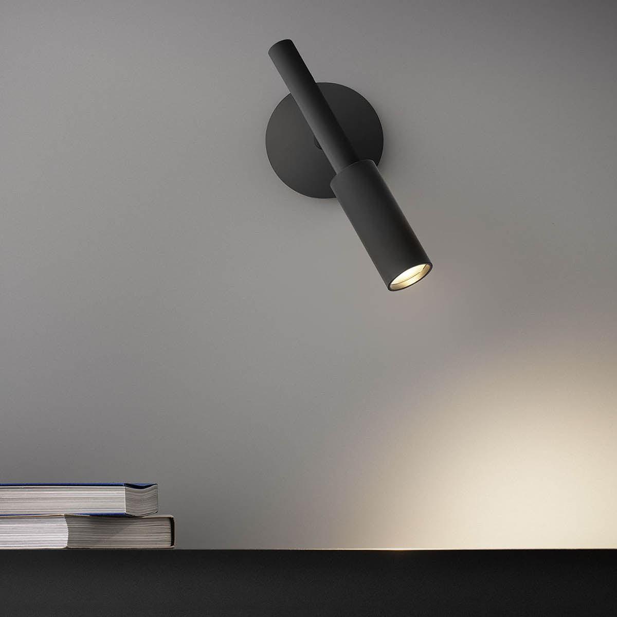 Tubino Swivel LED Wall Light – Black Finish Modern Design