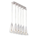 Elegant Tuileries Glass Pendant Light with Chrome Iron Frame