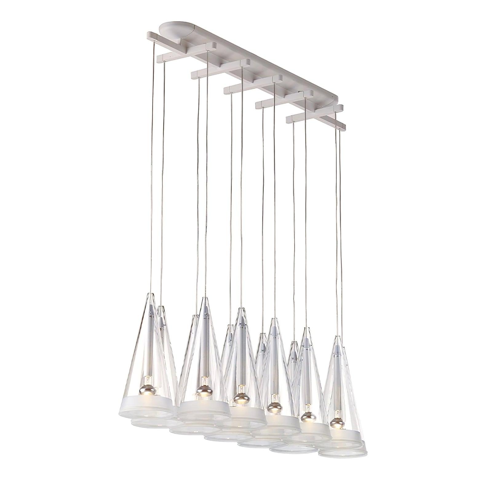 Elegant Tuileries Glass Pendant Light with Chrome Iron Frame