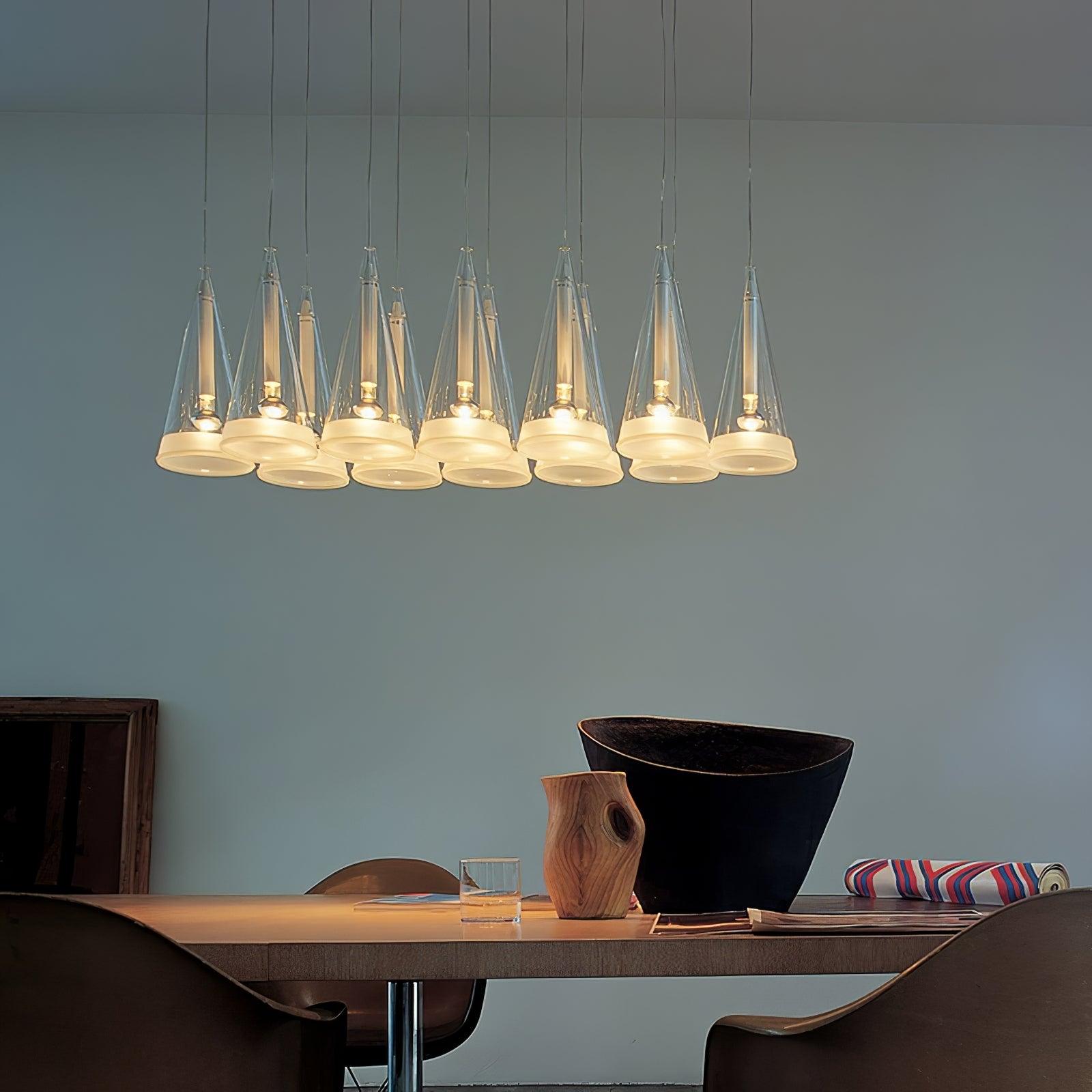 Elegant Tuileries Glass Pendant Light with Chrome Iron Frame