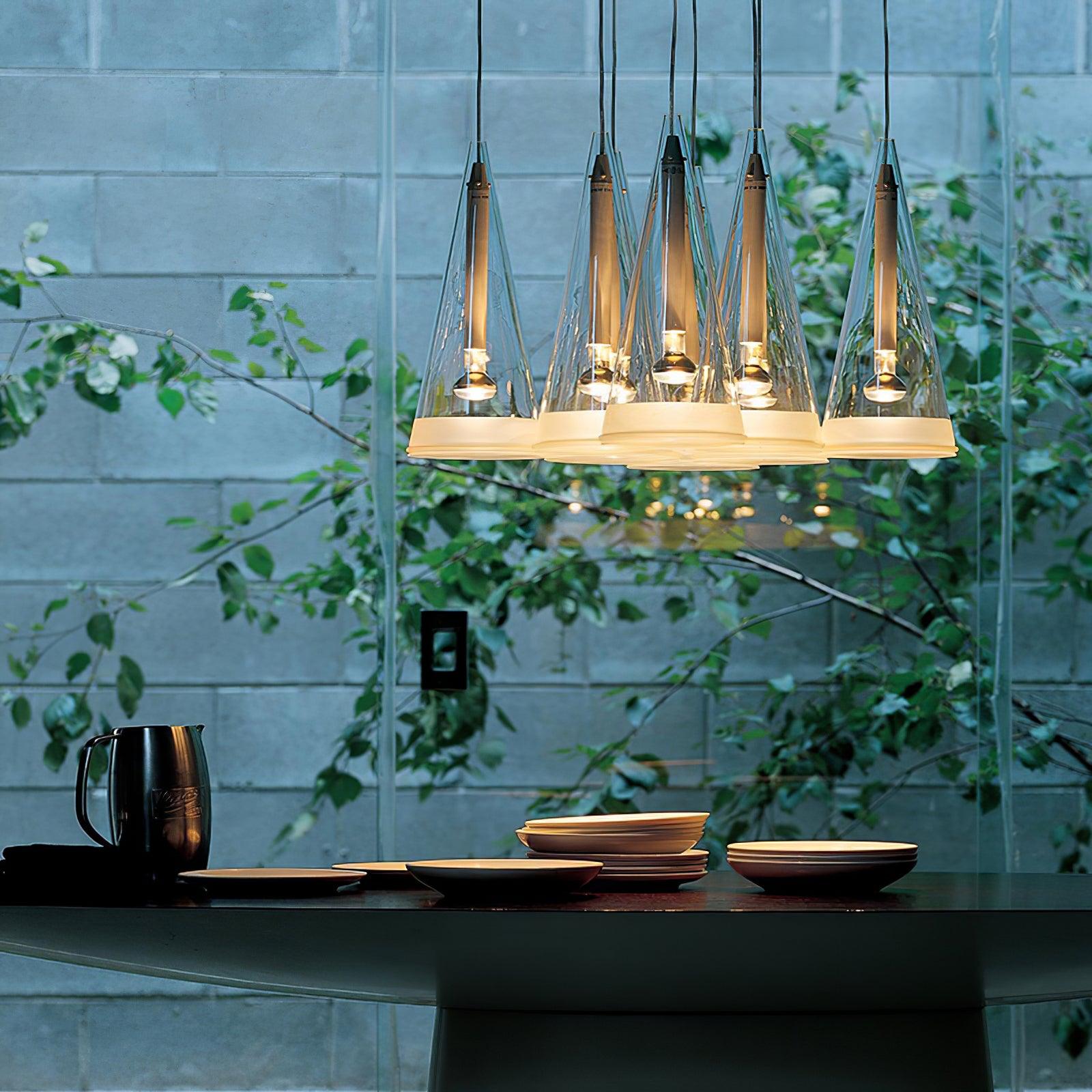 Elegant Tuileries Glass Pendant Light with Chrome Iron Frame