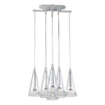 Elegant Tuileries Glass Pendant Light with Chrome Iron Frame