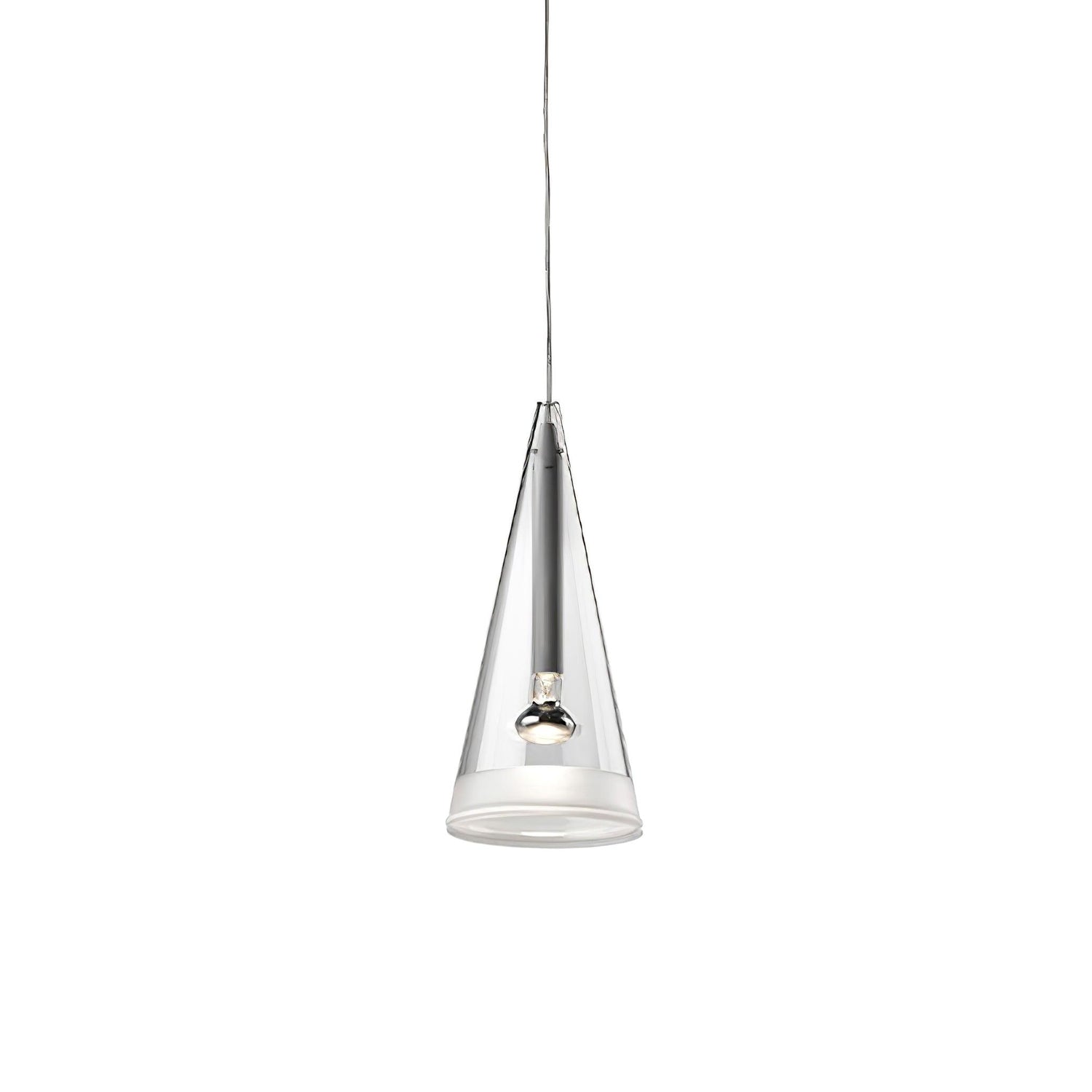 Elegant Tuileries Glass Pendant Light with Chrome Iron Frame