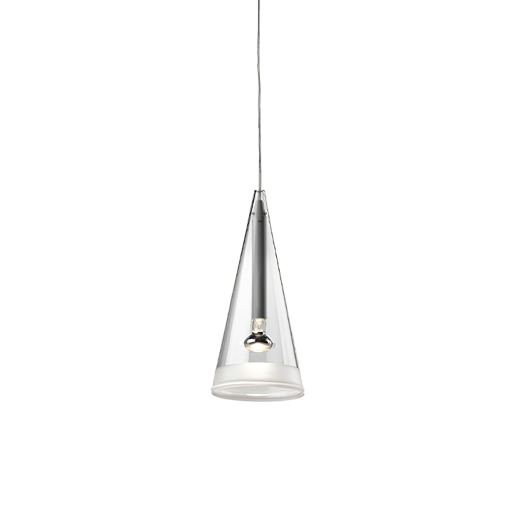 Elegant Tuileries Glass Pendant Light with Chrome Iron Frame