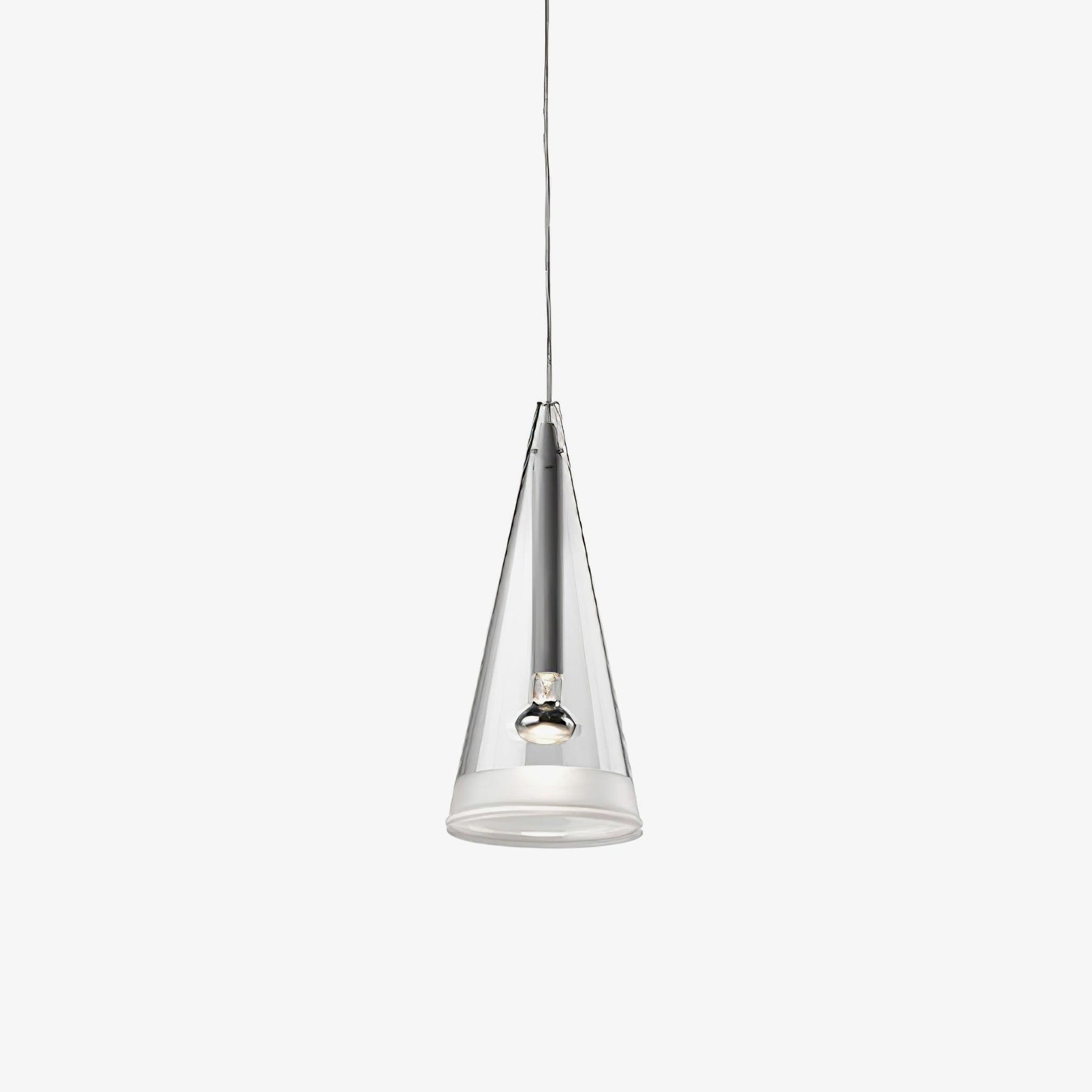 Elegant Tuileries Glass Pendant Light with Chrome Iron Frame