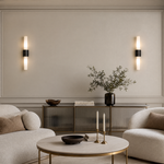 Twin Tube Black Wall Sconce