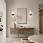 Twin Tube Black Wall Sconce