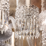 Two-Tier Candle Faceted Crystal Chandelier