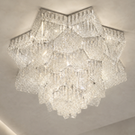 Universo Crystal Flush Pendant Light