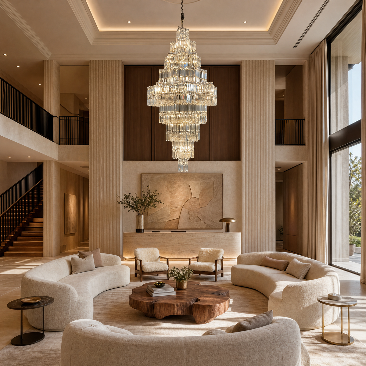 Universo Crystal Halo Chandelier