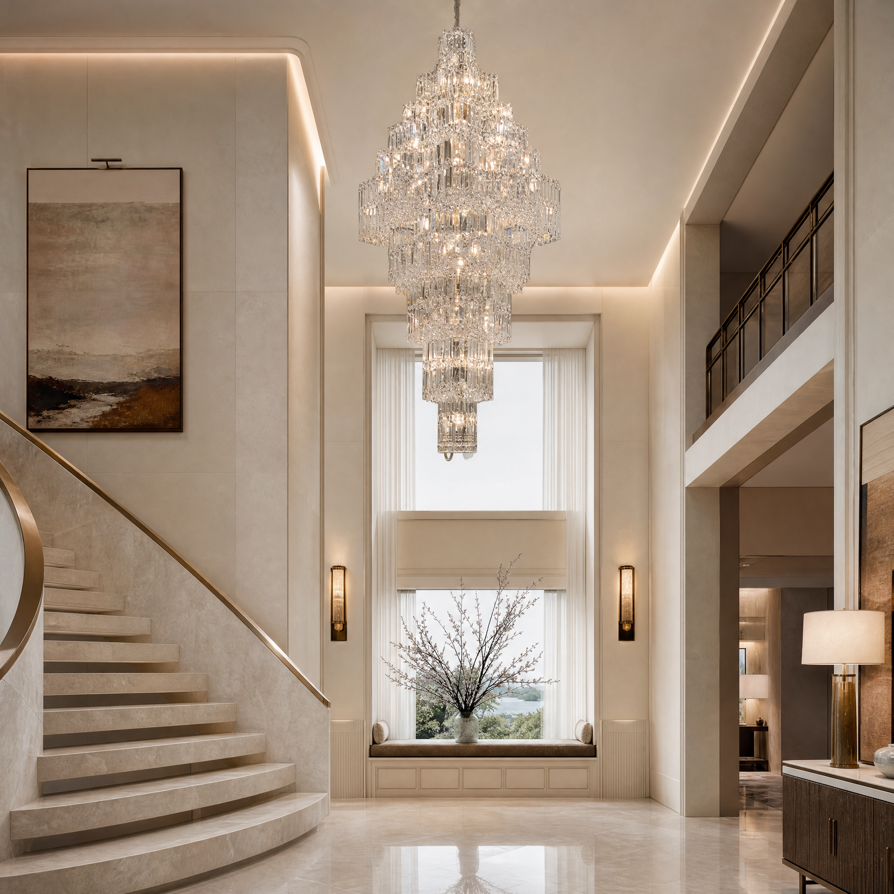 Universo Crystal Halo Chandelier