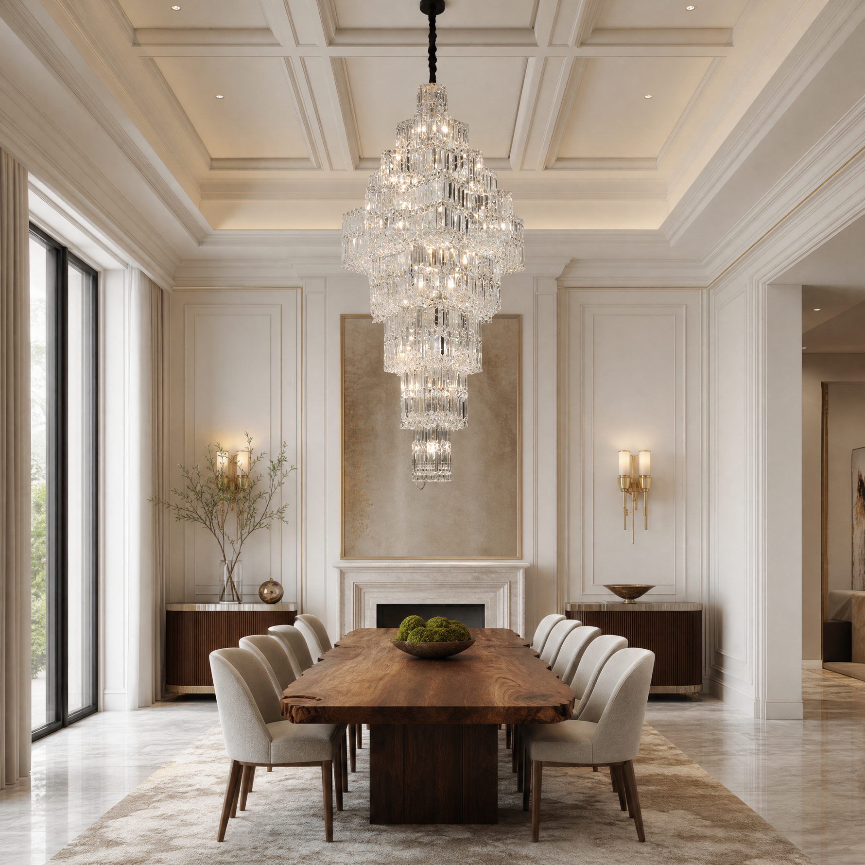 Universo Crystal Halo Chandelier