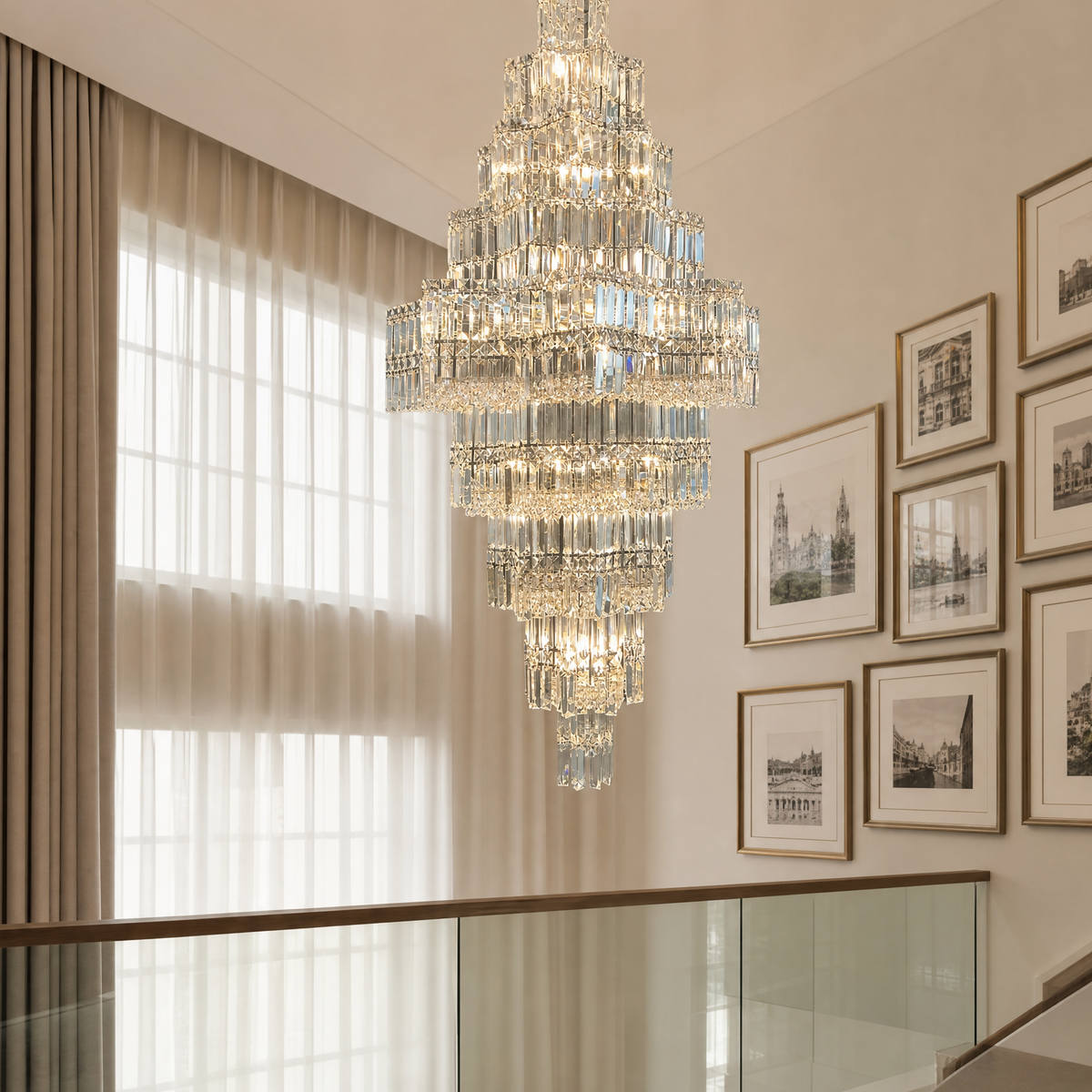 Universo Crystal Halo Chandelier