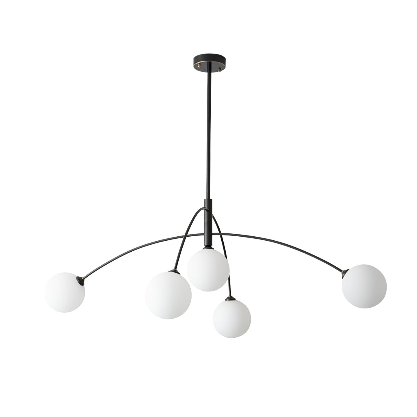 Elegant Valentina Arc Chandelier with Gold & Black Finish