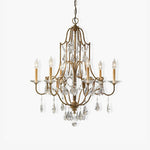 Gold Valentina Crystal Chandelier with Adjustable Heads – Luxury Ceiling Light