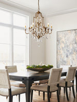 Gold Valentina Crystal Chandelier with Adjustable Heads – Luxury Ceiling Light