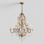 Gold Valentina Crystal Chandelier with Adjustable Heads – Luxury Ceiling Light