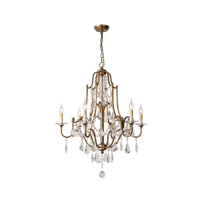 Gold Valentina Crystal Chandelier with Adjustable Heads – Luxury Ceiling Light