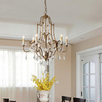 Gold Valentina Crystal Chandelier with Adjustable Heads – Luxury Ceiling Light