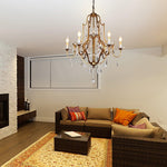 Gold Valentina Crystal Chandelier with Adjustable Heads – Luxury Ceiling Light