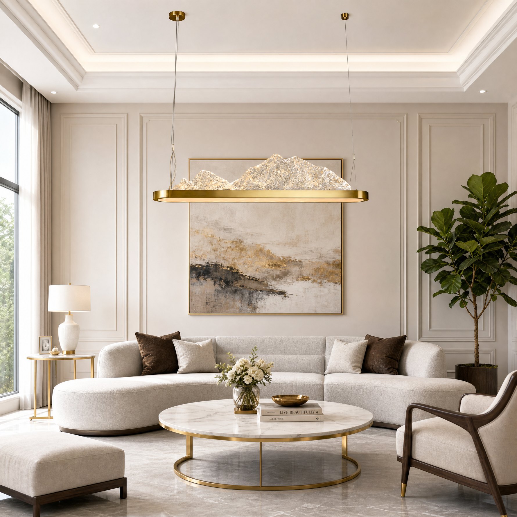 Vast Realm Modern Linear Dining Pendant Light