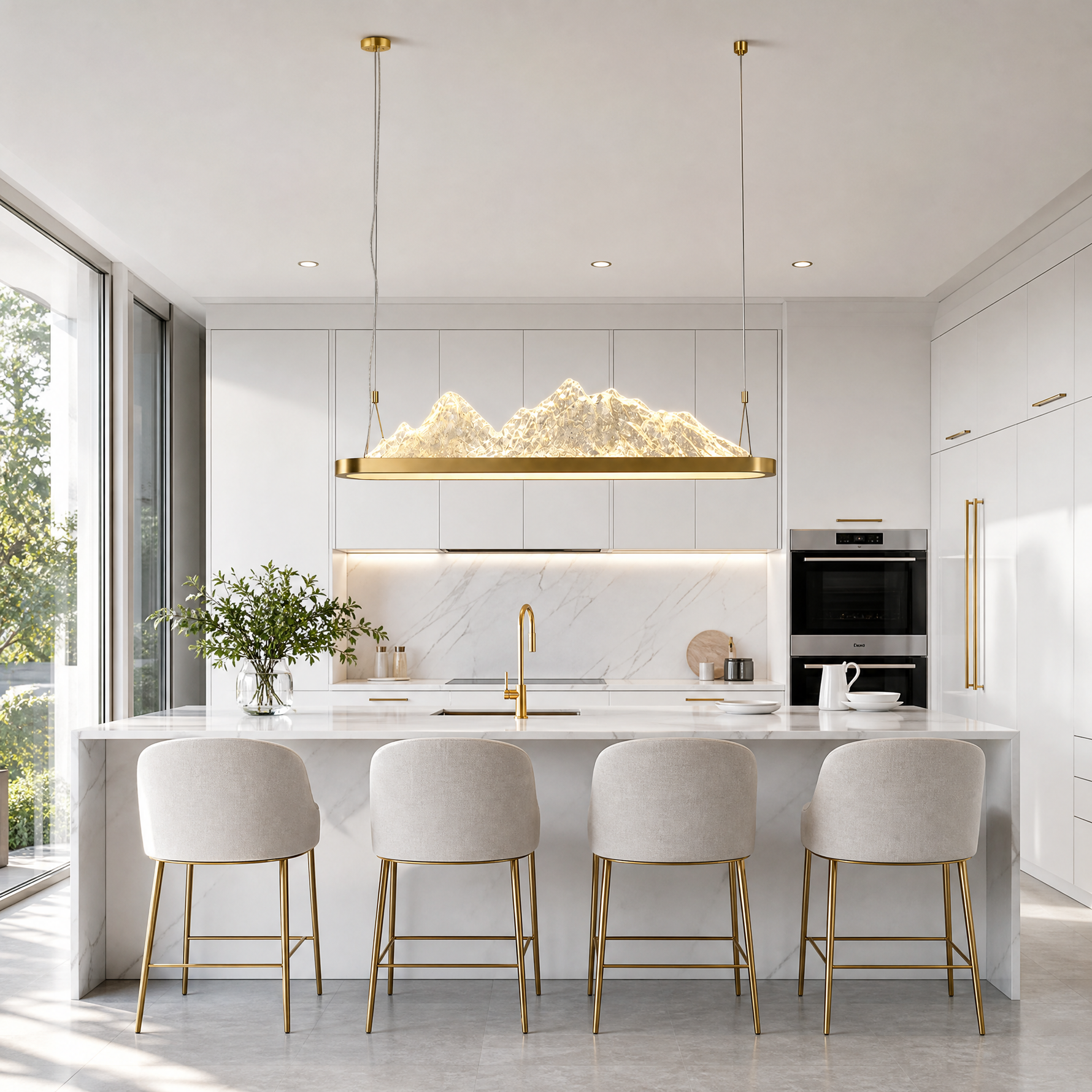 Vast Realm Modern Linear Dining Pendant Light