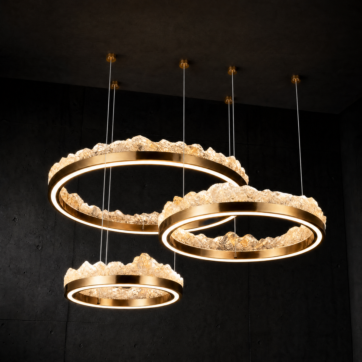 Vast Realm Modern Multi-Tier Cluster Chandelier