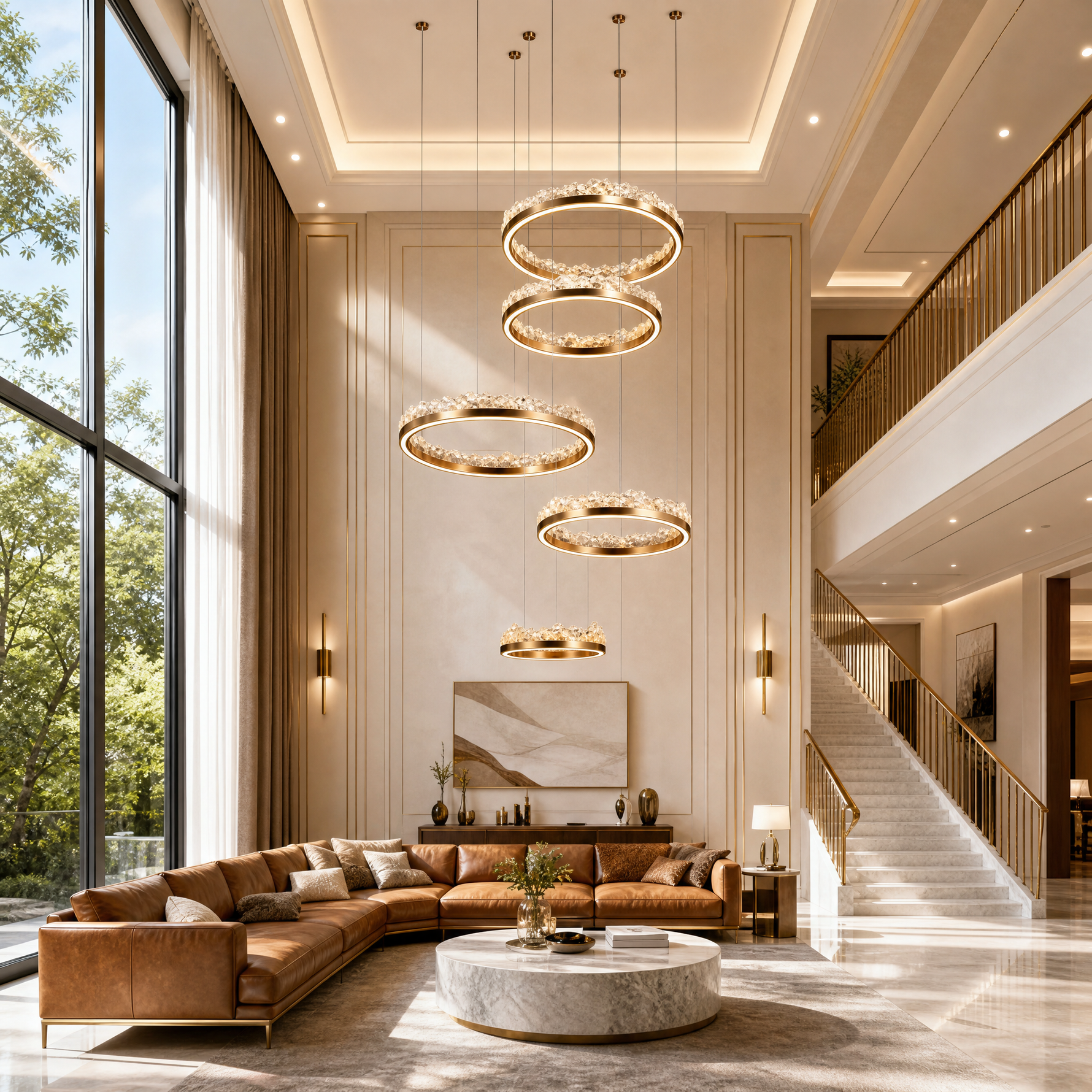 Vast Realm Modern Multi-Tier Cluster Chandelier