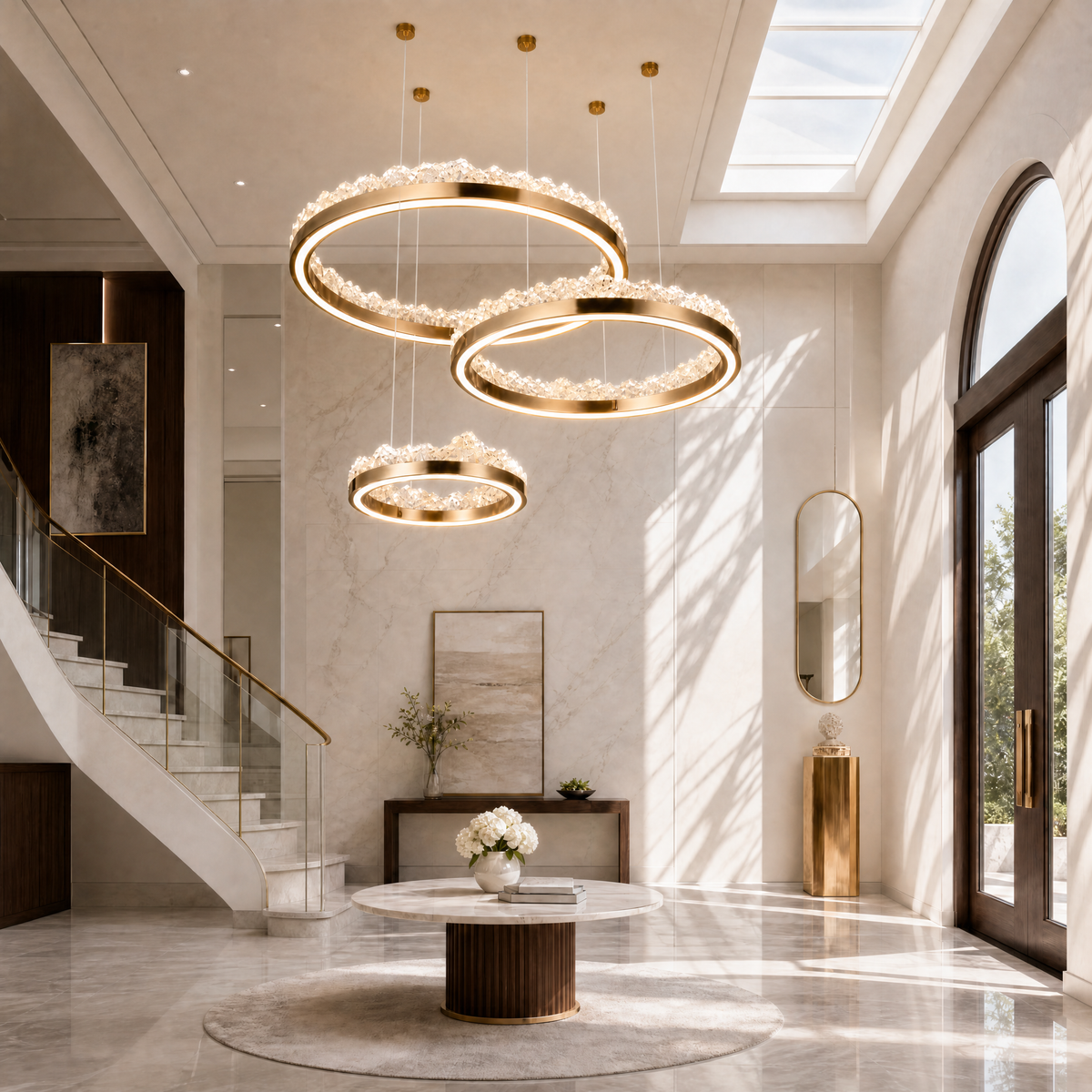 Vast Realm Modern Multi-Tier Cluster Chandelier