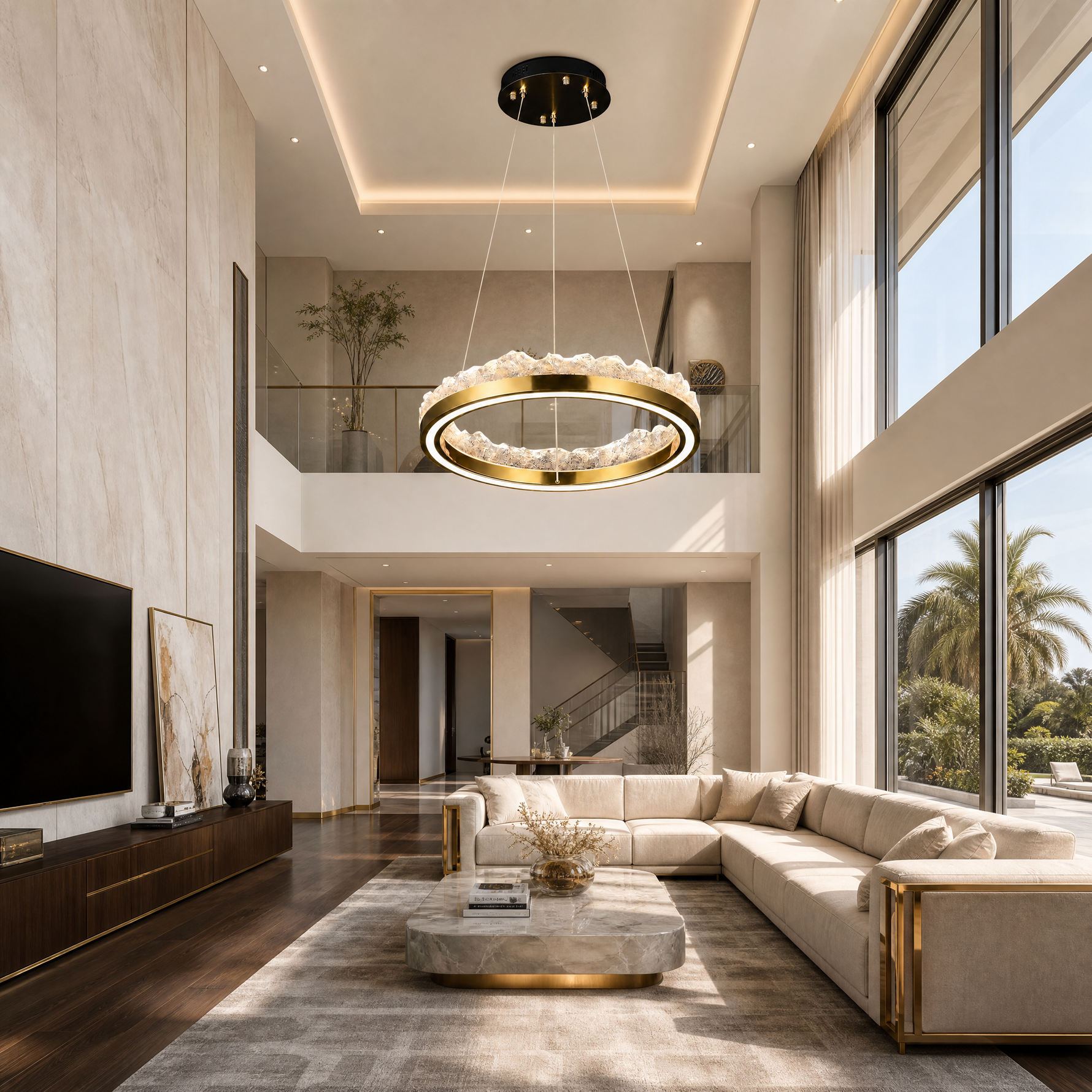 Vast Realm Modern Sculptural Pendant Light