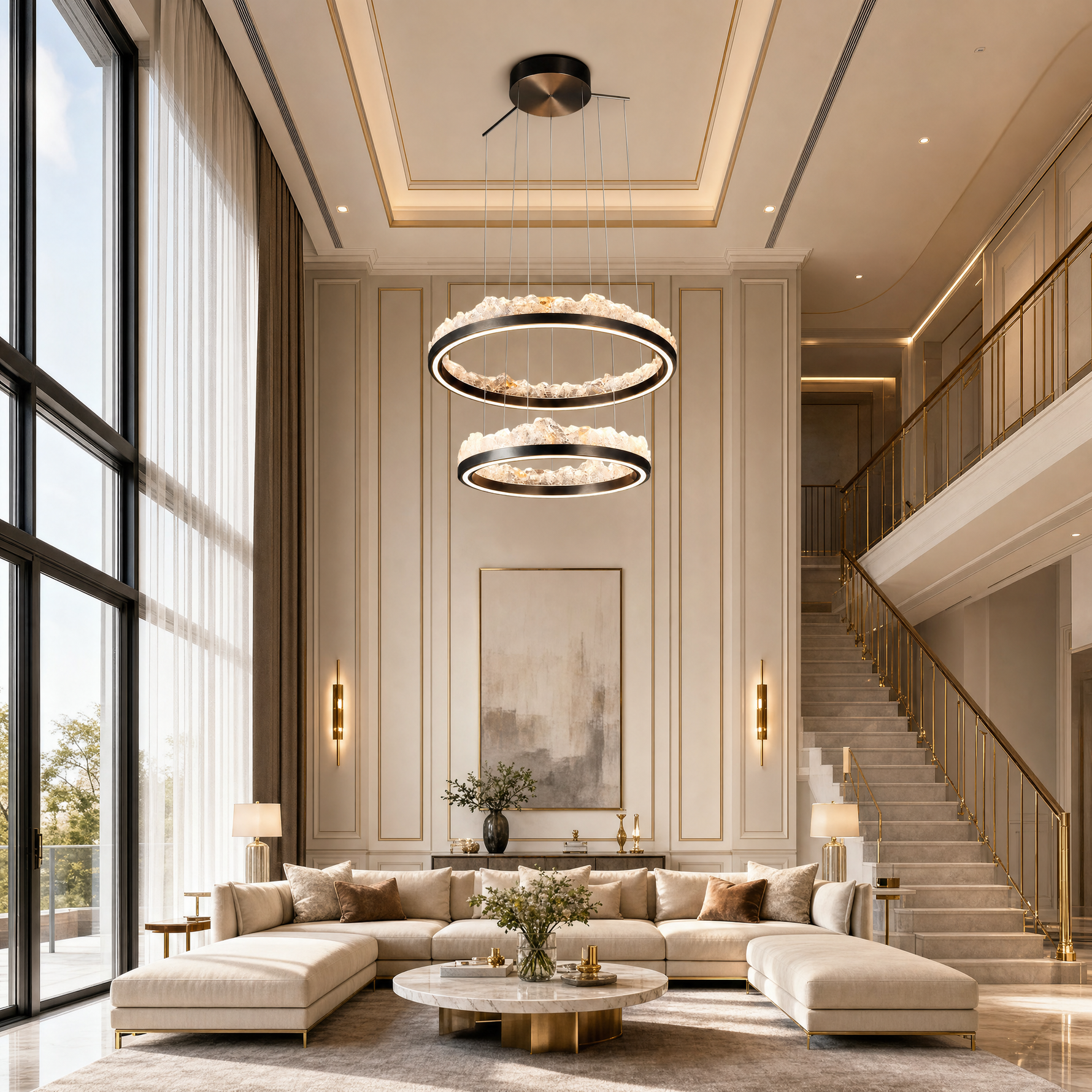 Vast Realm Modern Sculptural Pendant Light
