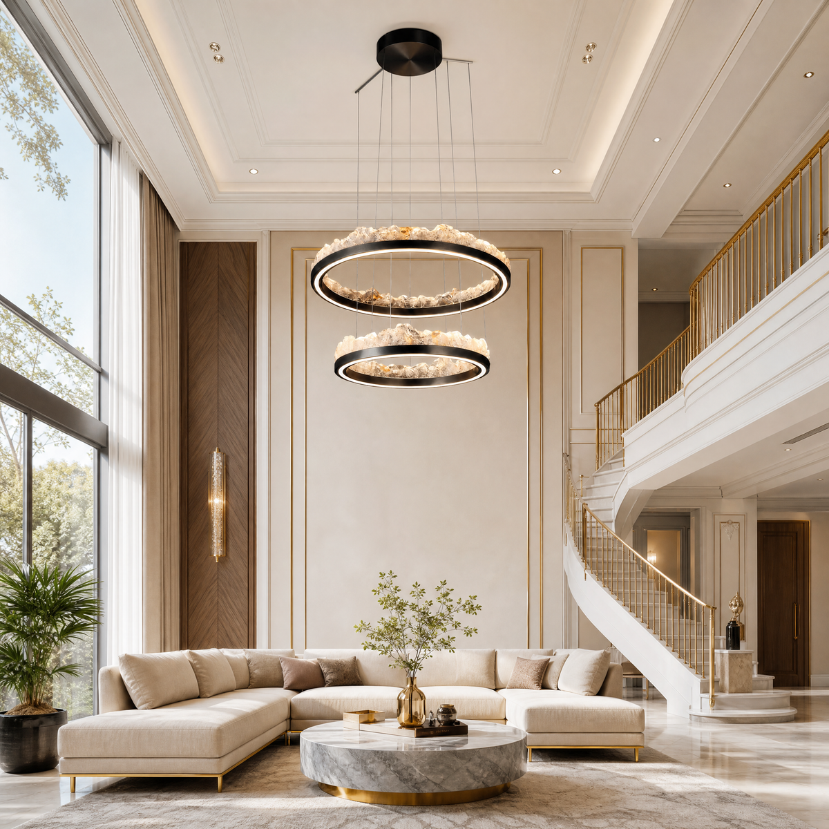 Vast Realm Modern Sculptural Pendant Light
