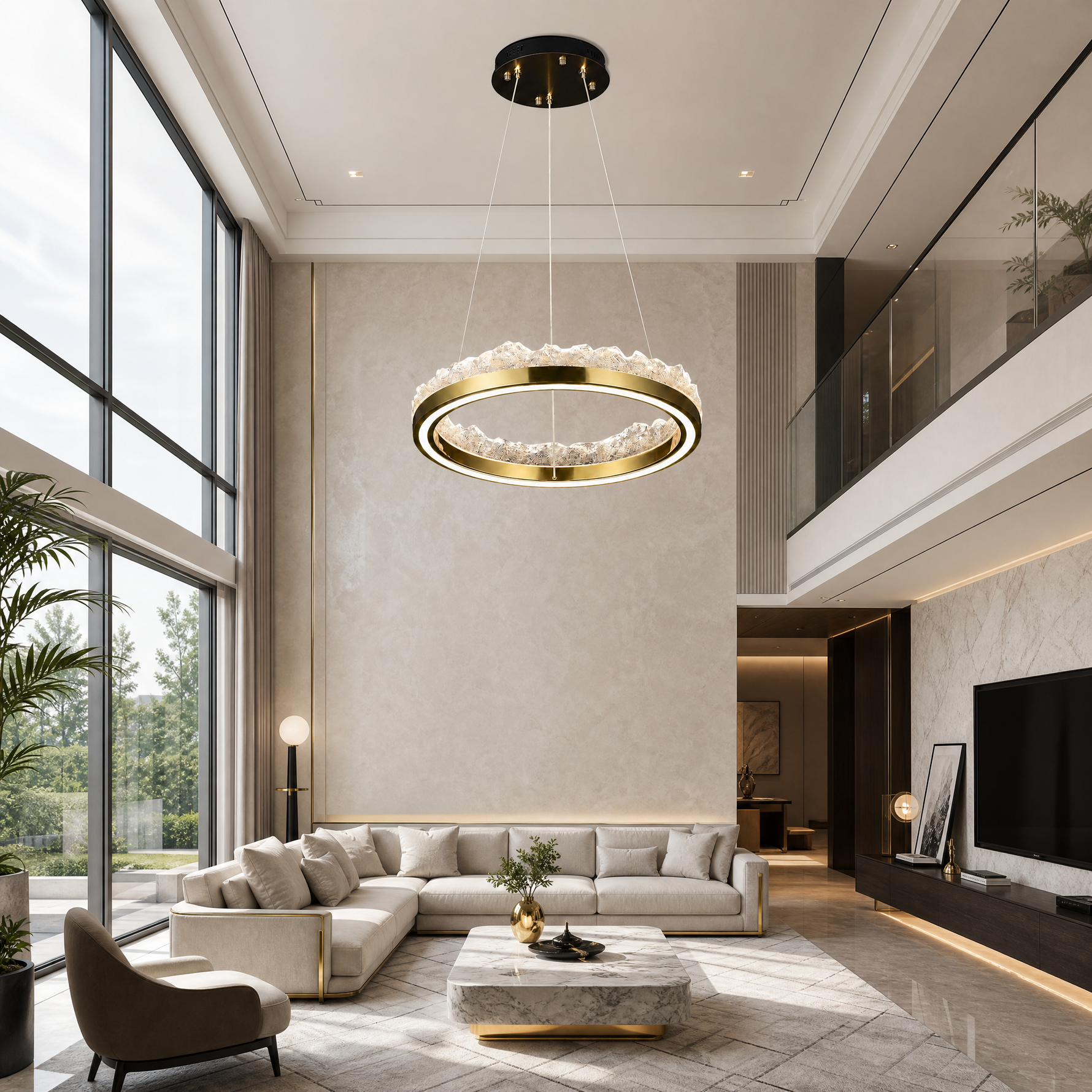 Vast Realm Modern Sculptural Pendant Light