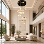 Vast Realm Modern Sculptural Ring Chandelier