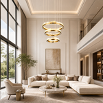 Vast Realm Modern Sculptural Ring Chandelier