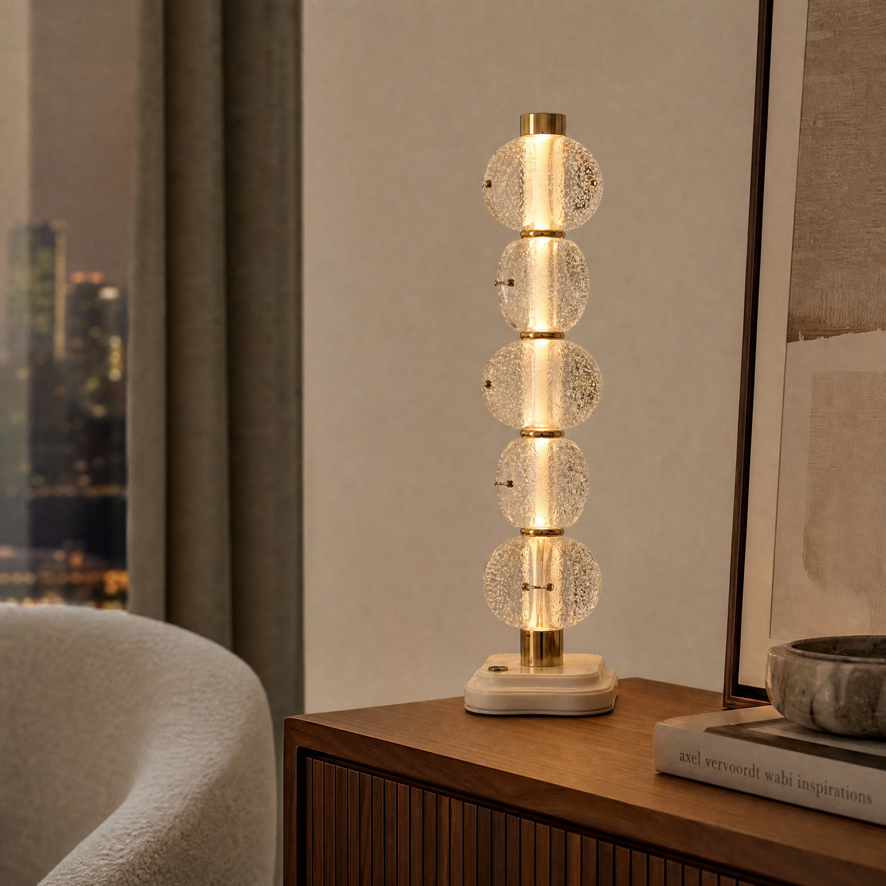 Vela Glass Table Lamp 7"