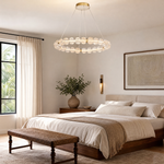 Vela Hand-Blown Glass Ring Chandelier