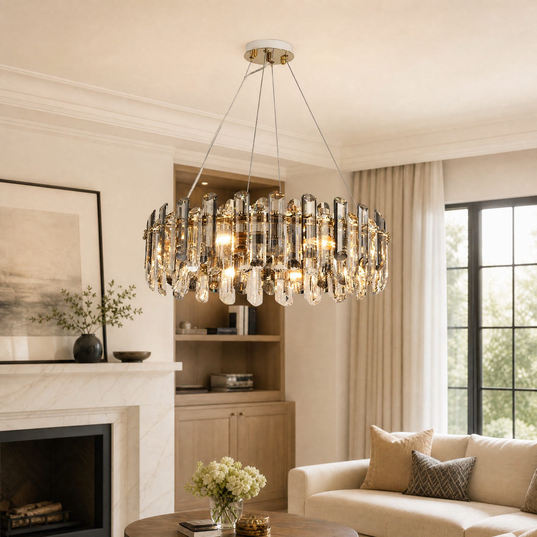Velo Crystal Halo Chandelier
