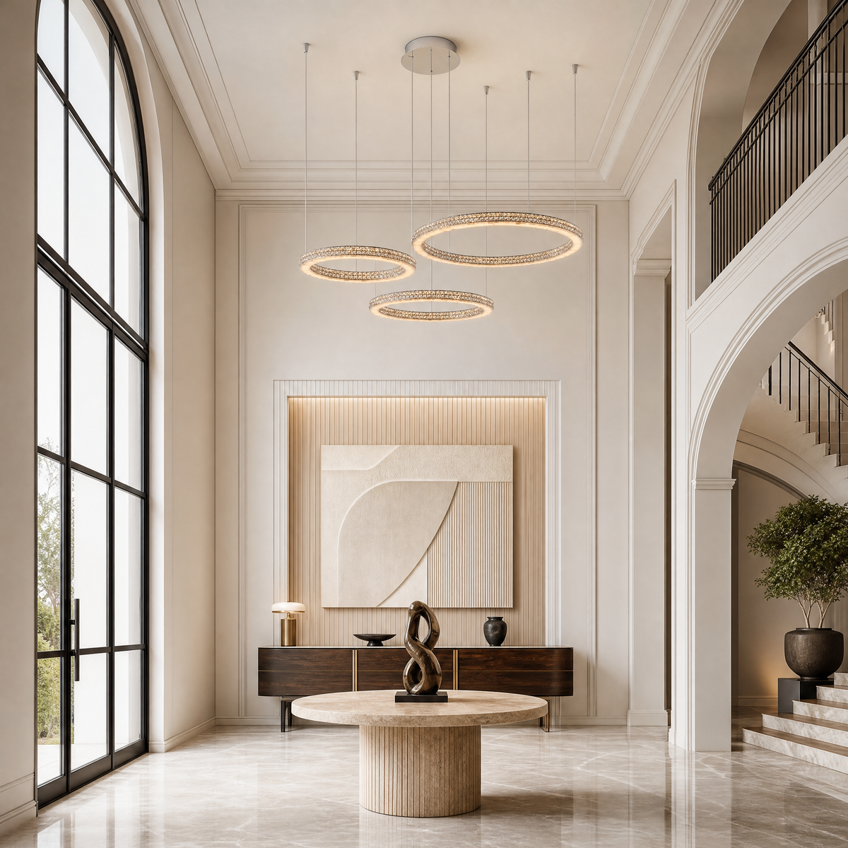 Vera Alabaster Tiered Chandelier 39"