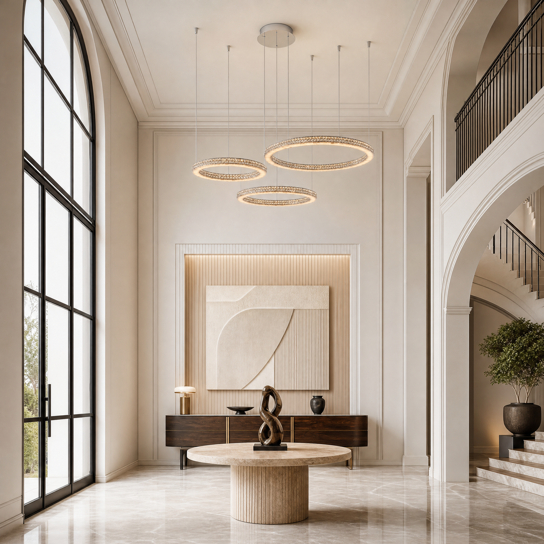 Vera Alabaster Tiered Chandelier 39"