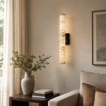 Verity Alabaster Modern Vertical Sconce