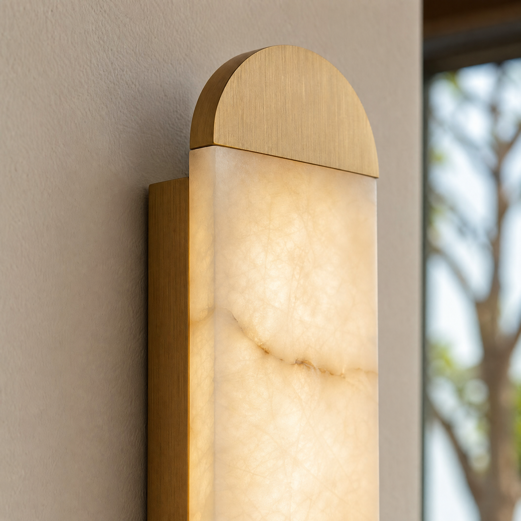 Verity Alabaster Modern Wall Sconce
