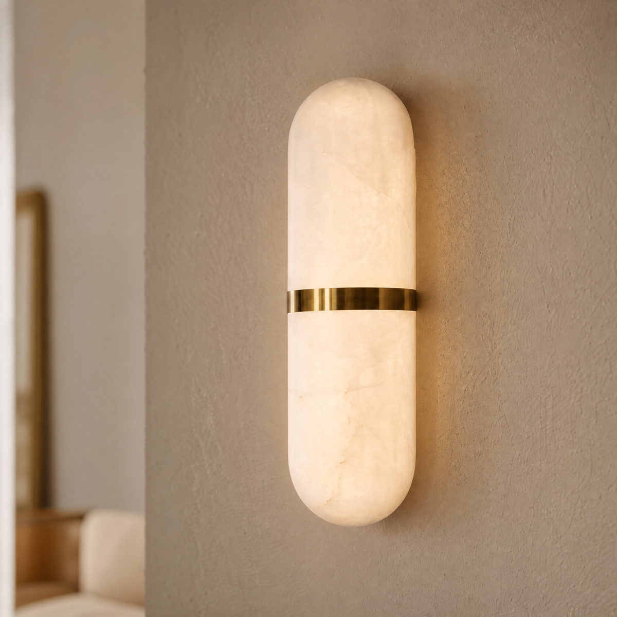 Verity Modern Alabaster Wall Sconce Lighting